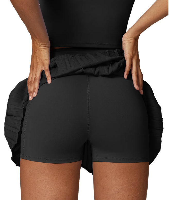 Quick Dry Lightweight Tennis Skort Black image 3