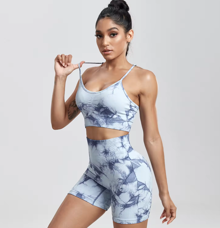 Tie Dye Sportswear Bra Light Blue image 0