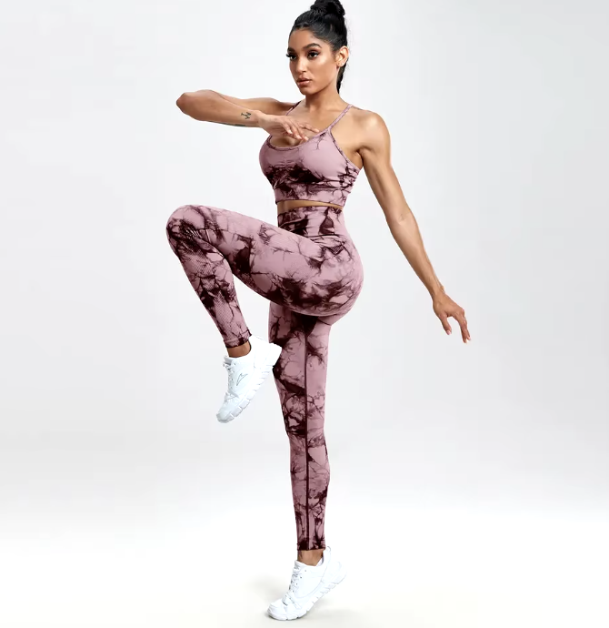 Tie Dye Leggings (Rose) image 0