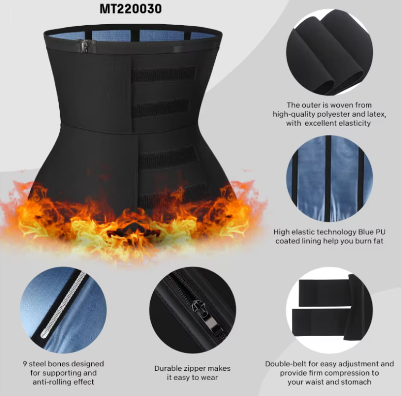 Double Band Tummy Control Sauna Waist Trainer