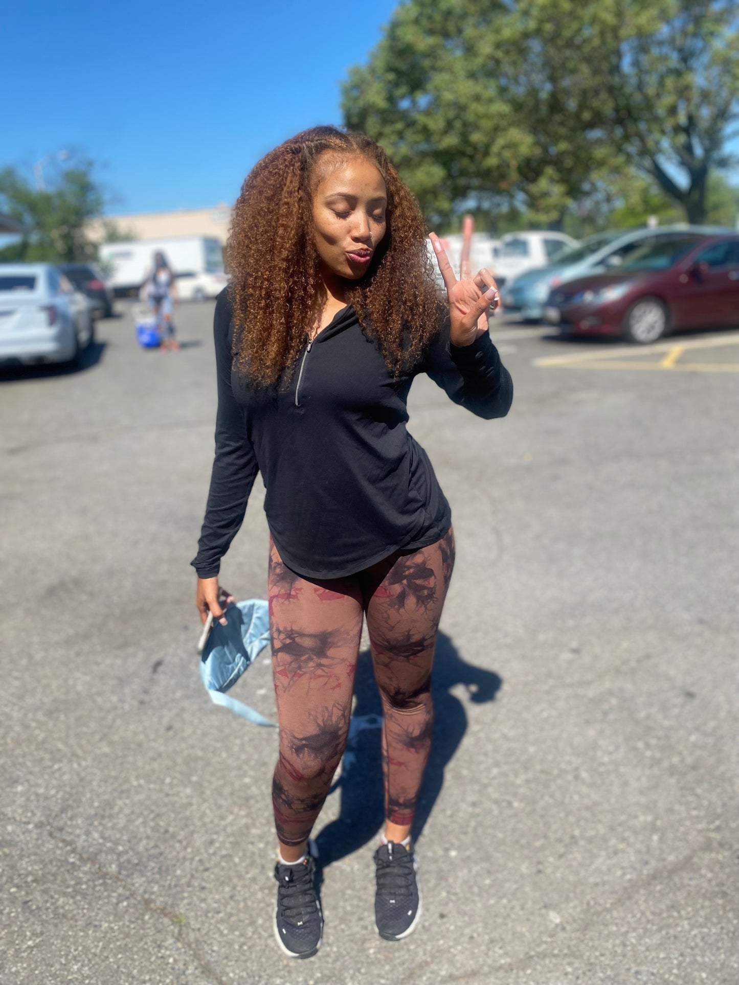 HighWaist Scrunch Butt Leggings (Brown) image 0