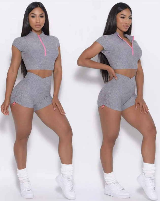 Energy Boost Yoga Shorts (Gray) image 0