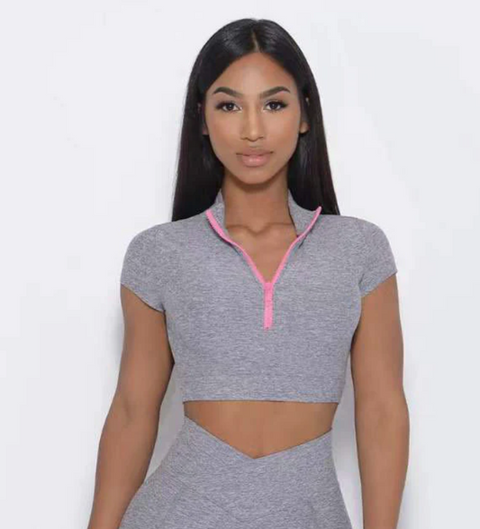 Energy Boost Yoga Top (Gray) image 0