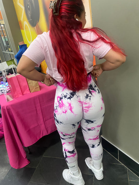 HighWaist Scrunch Butt (Black,Pink) image 1