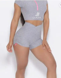 Women's Seamless Yoga Crop Top (Gray)