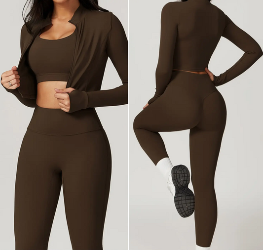 Brown Color Breathable Quick-Dry Leggings image 0