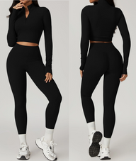 Black Color Breathable Quick-Dry Leggings image 0