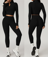 Black Color Breathable Quick-Dry Leggings image 0